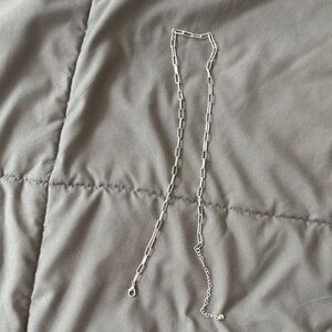 a new day Silver Rectangular Link Necklace